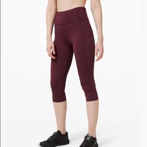 LULULEMON FAST AND FREE CROP II 19" *NON-REFLECTIVE NULUX